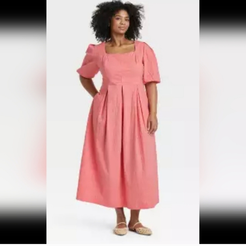 a new day Pink Midi Dress